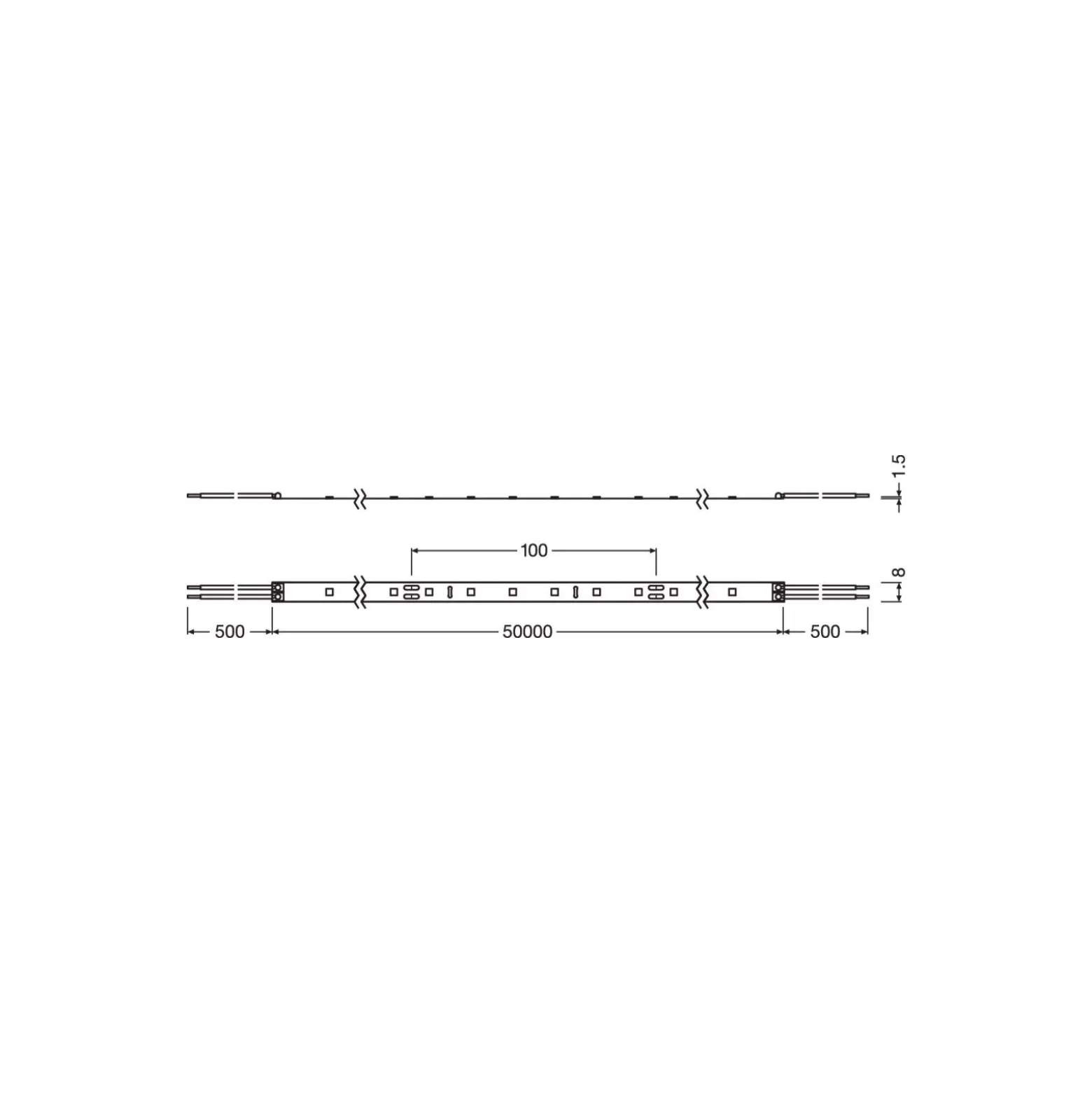 Ledvance LED-ljusslingor Value 600 27.50W 2620lm 24v - 830 Varm Vit | 50M/8mm