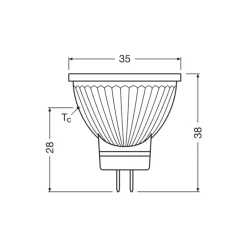 Ledvance LED MR11 Gu4 Reflektor 1.8W 184lm 36D - 840 Kallvit | Ersättare 20W