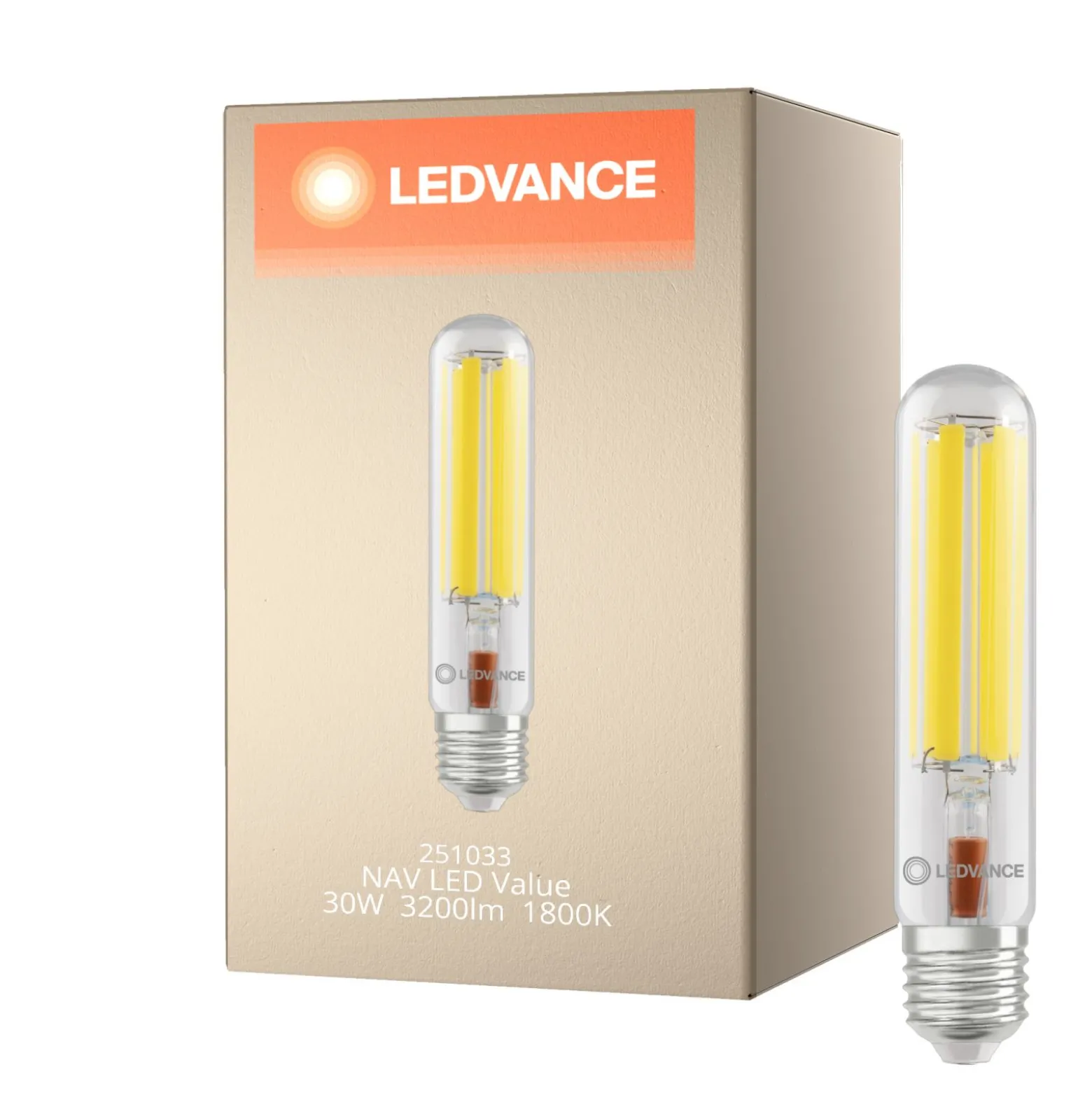 Ledvance LED NAV Filament Ambar E40 30W 3200lm - 718 Extra Varm Vit | Ersättare 100W