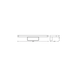 Ledvance LED Orbis Disc Bar Badrumsbelysning Mirror Svart 7W 300lm - 830-840 CCT | 400mm - IP44