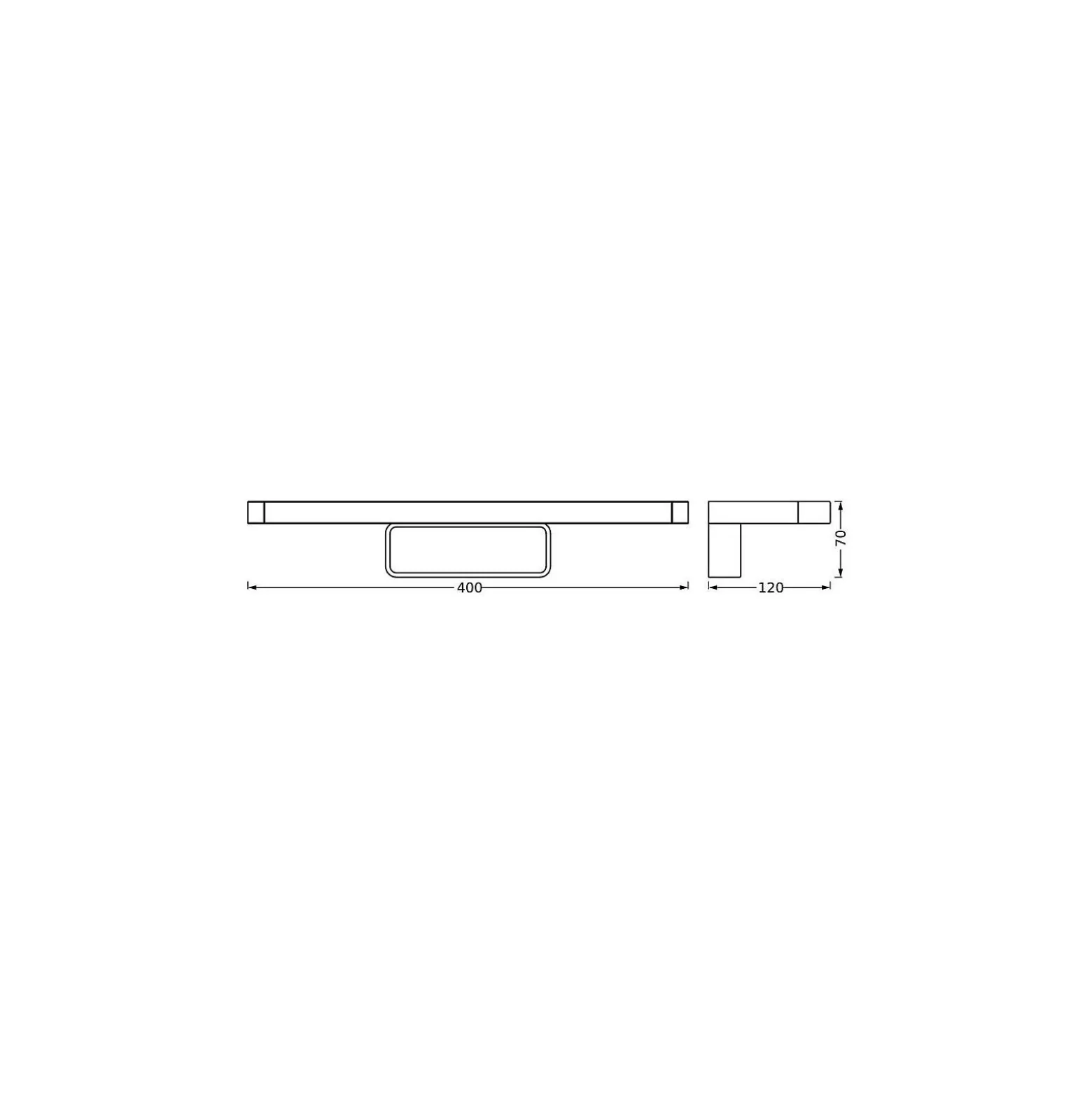 Ledvance LED Orbis Disc Bar Badrumsbelysning Mirror Svart 7W 300lm - 830-840 CCT | 400mm - IP44