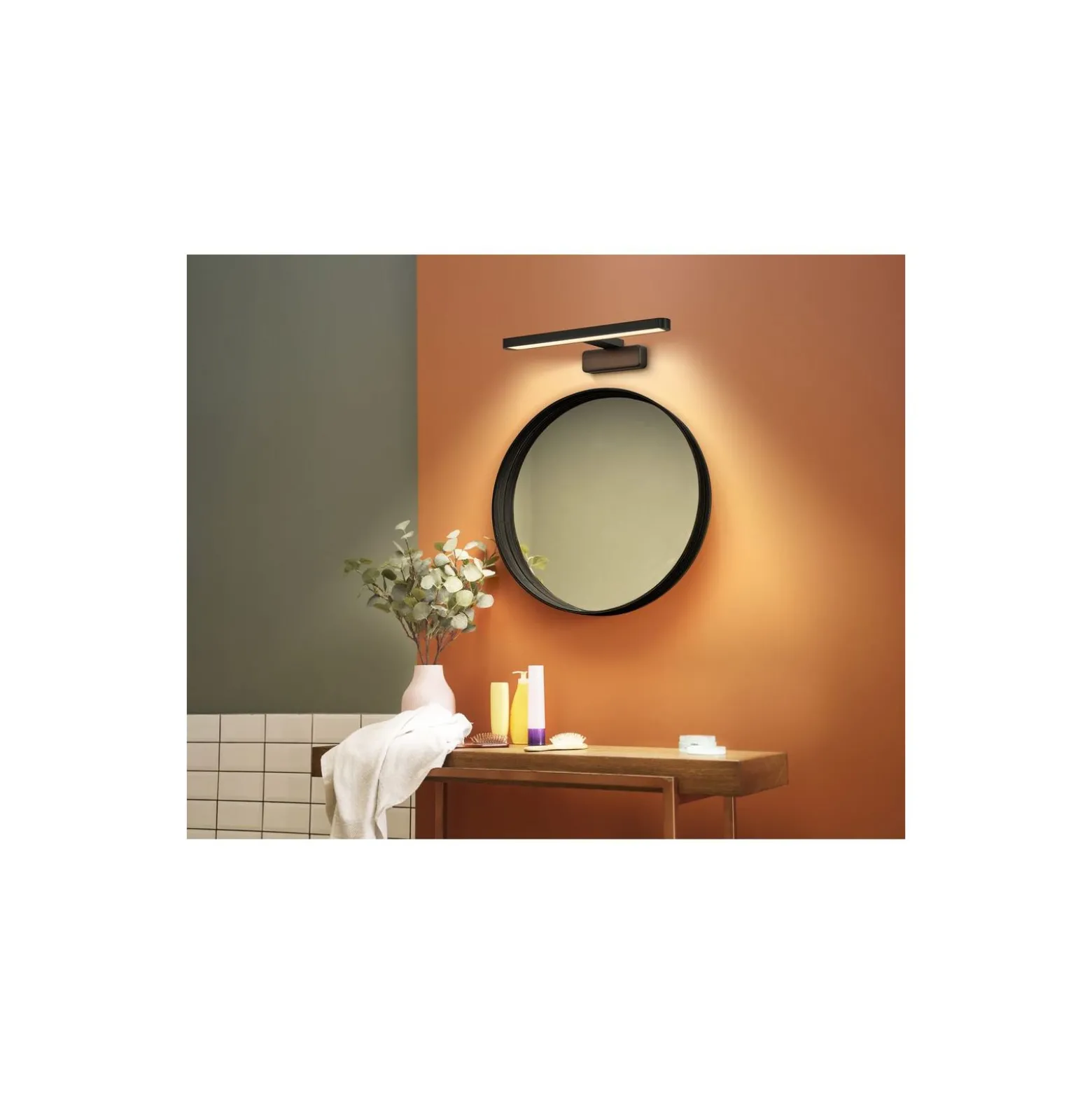 Ledvance LED Orbis Disc Bar Badrumsbelysning Mirror Svart 7W 300lm - 830-840 CCT | 400mm - IP44