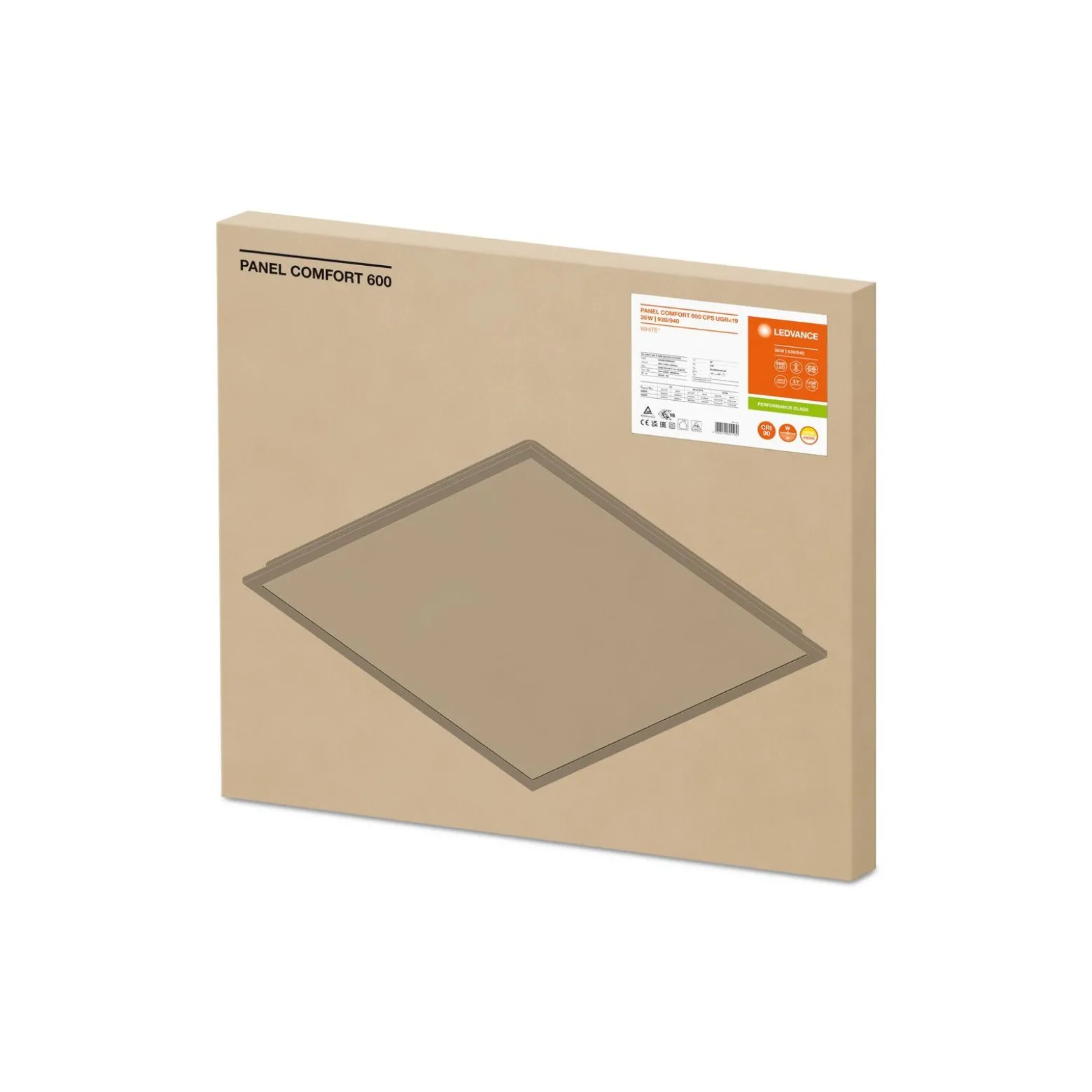 Ledvance LED Panel Comfort 36W 4200lm - 930-940 CCT | 60x60cm - UGR <19 - Bästa Färgåtergivning