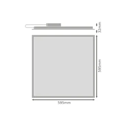 Ledvance LED Panel Eco 36W 3600lm - 865 Dagsljus | 60X60cm - UGR <21