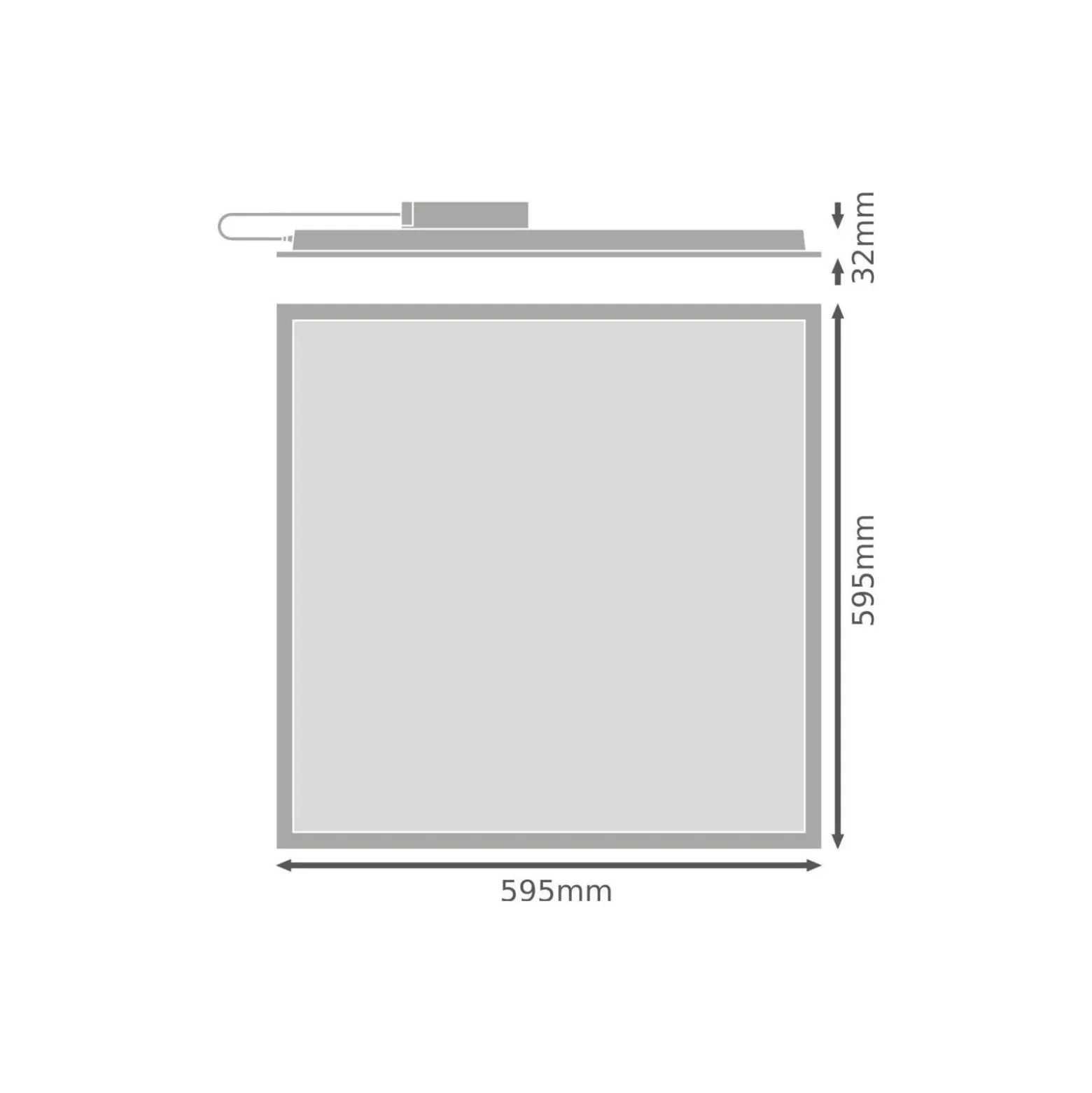 Ledvance LED Panel Eco 36W 3600lm - 840 Kallvit | 60X60cm - UGR <19