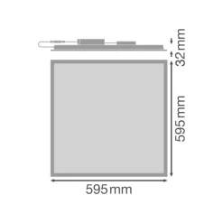 Ledvance LED Panel Flex 30W 4860lm - 840 Kallvit | 60x60cm - UGR <23 - Dali Dimbar