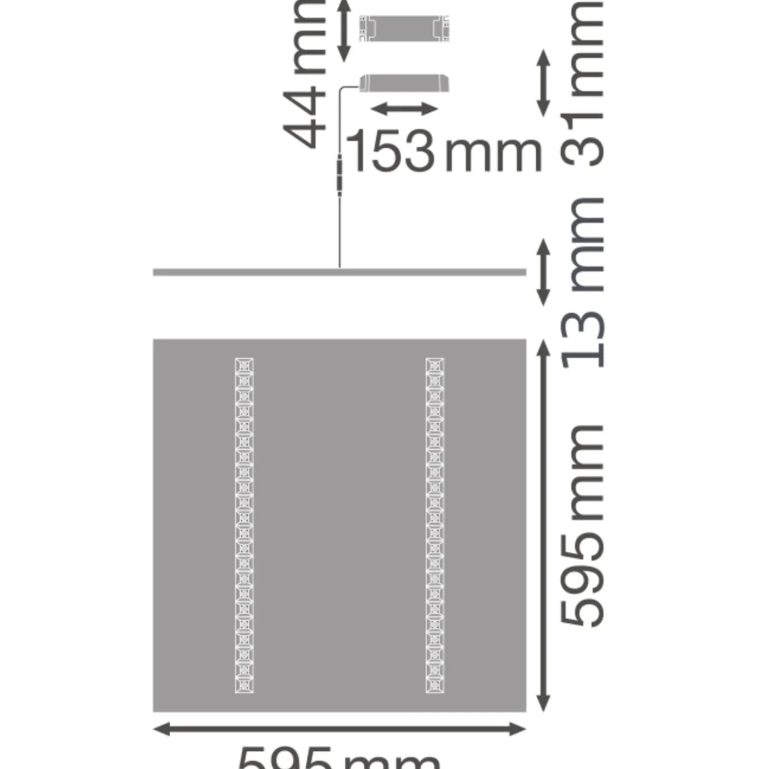 Ledvance LED Panel IndiviLED 33W 3800lm - 830 Varm Vit | 60x60cm