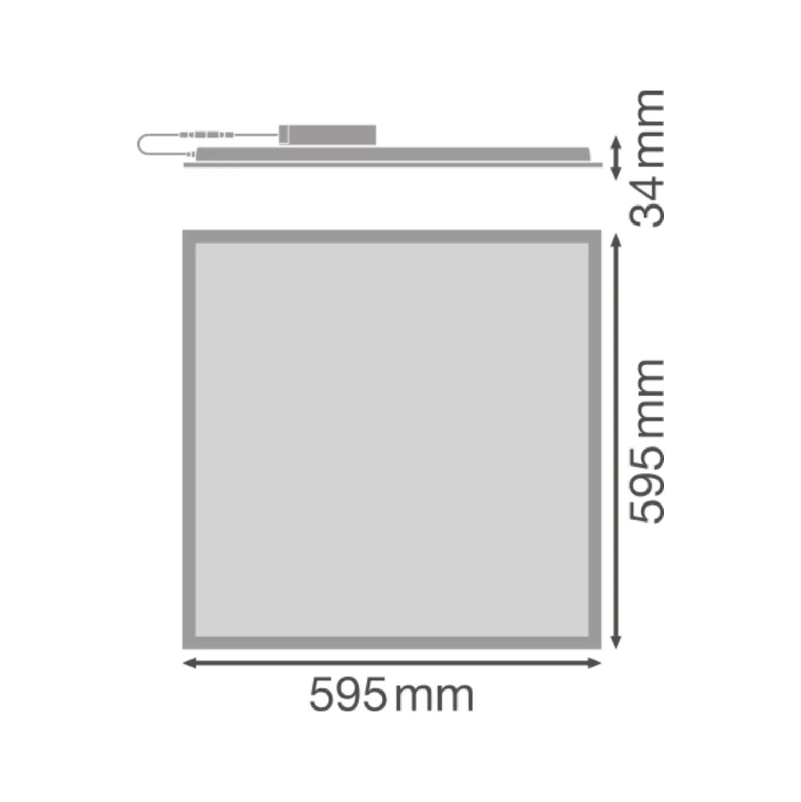 Ledvance LED Panel Kompakt 33W 3630lm - 830 Varm Vit | 60x60cm - UGR <25 - Dali Dimbar