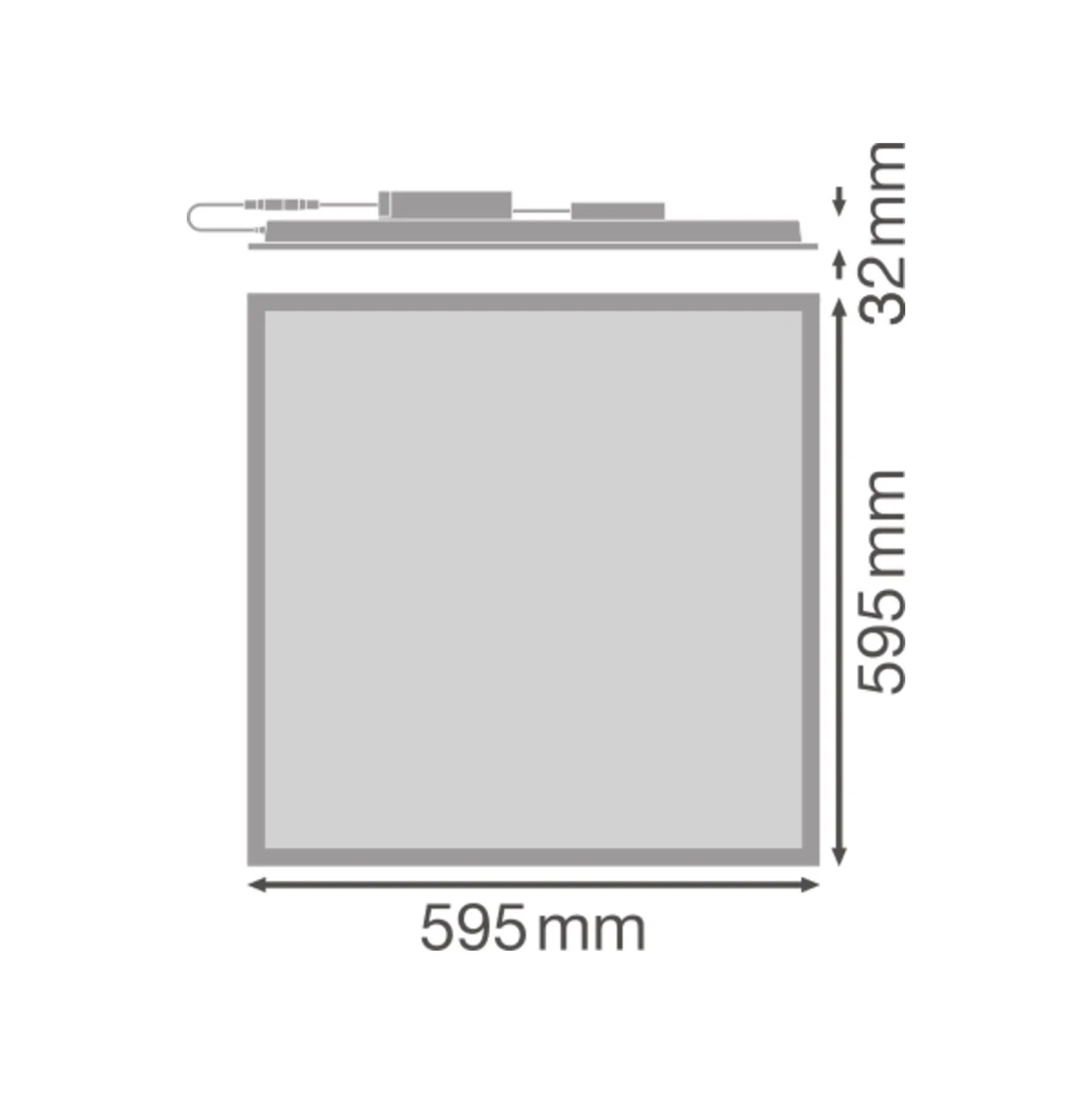 Ledvance LED Panel Kompakt 28W 3640lm - 840 Kallvit | 60x60cm - UGR <25 - Dali Dimbar