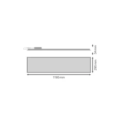 Ledvance LED Panel Kompakt 33W 3630lm - 840 Kallvit | 120x30cm - UGR <19 - Dali Dimbar