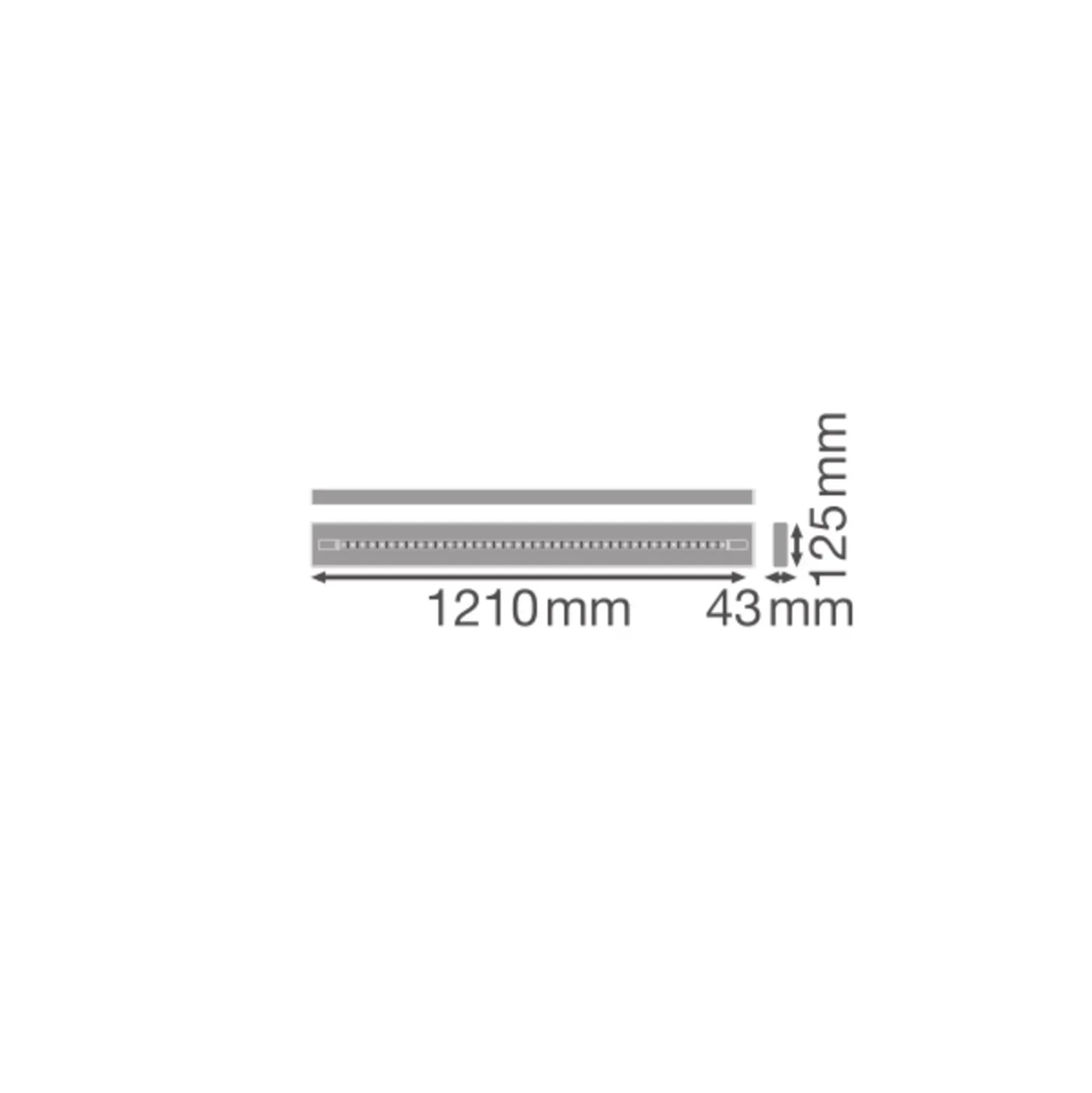 Ledvance LED Panel Linear Pendellampa IndiviLED 40W 5050lm - 940 Kallvit | 120cmx12cm - UGR <19 - Bästa Färgåtergivning - Dali Dimbar