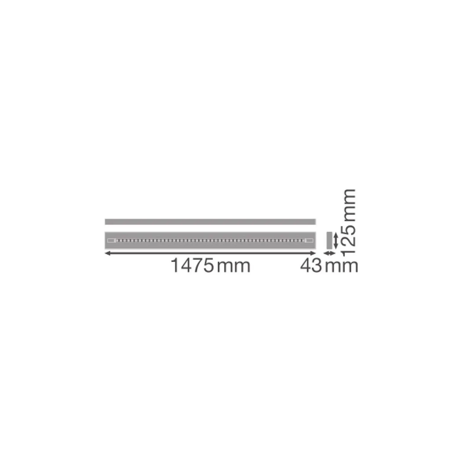 Ledvance LED Panel Linjär Indiviled Direct 1500 52W 6050lm - 930 Varm Vit | 150x12cm - UGR <19 - Nöd