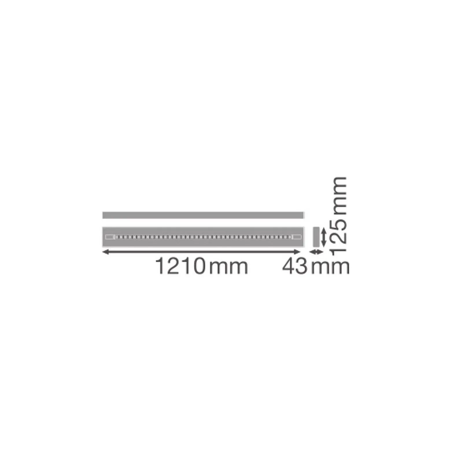 Ledvance LED Panel Linjär Indiviled Direkt/Indirekt 12 54W 6950lm - 940 Kallvit| 120x12cm - UGR <19 - Nöd - Dali Dimbar
