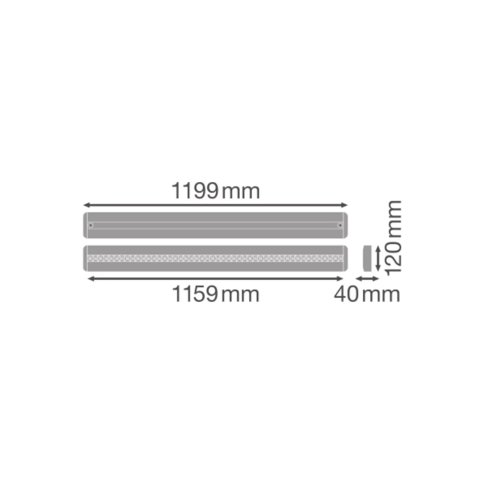 Ledvance LED Panel Linjär Pendellampa IndiviLED 34W 4200lm - 840 Kallvit | 120x12cm - UGR <16 - Dali Dimbar