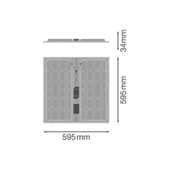 Ledvance LED Panel Protect 600 36W 5040lm - 830 Varm Vit | 60x60cm - UGR <23