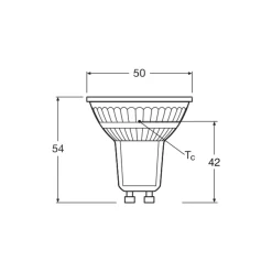 Ledvance LED PAR16 GU10 Reflektor 2W 360lm 36D - 827 Extra Varm Vit | Ersättare 50W