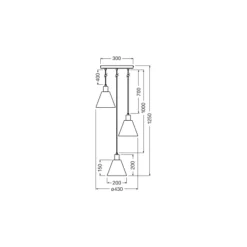 Ledvance LED Pendellampa Decor Rotting Platta Brun | Passande för 3x E27