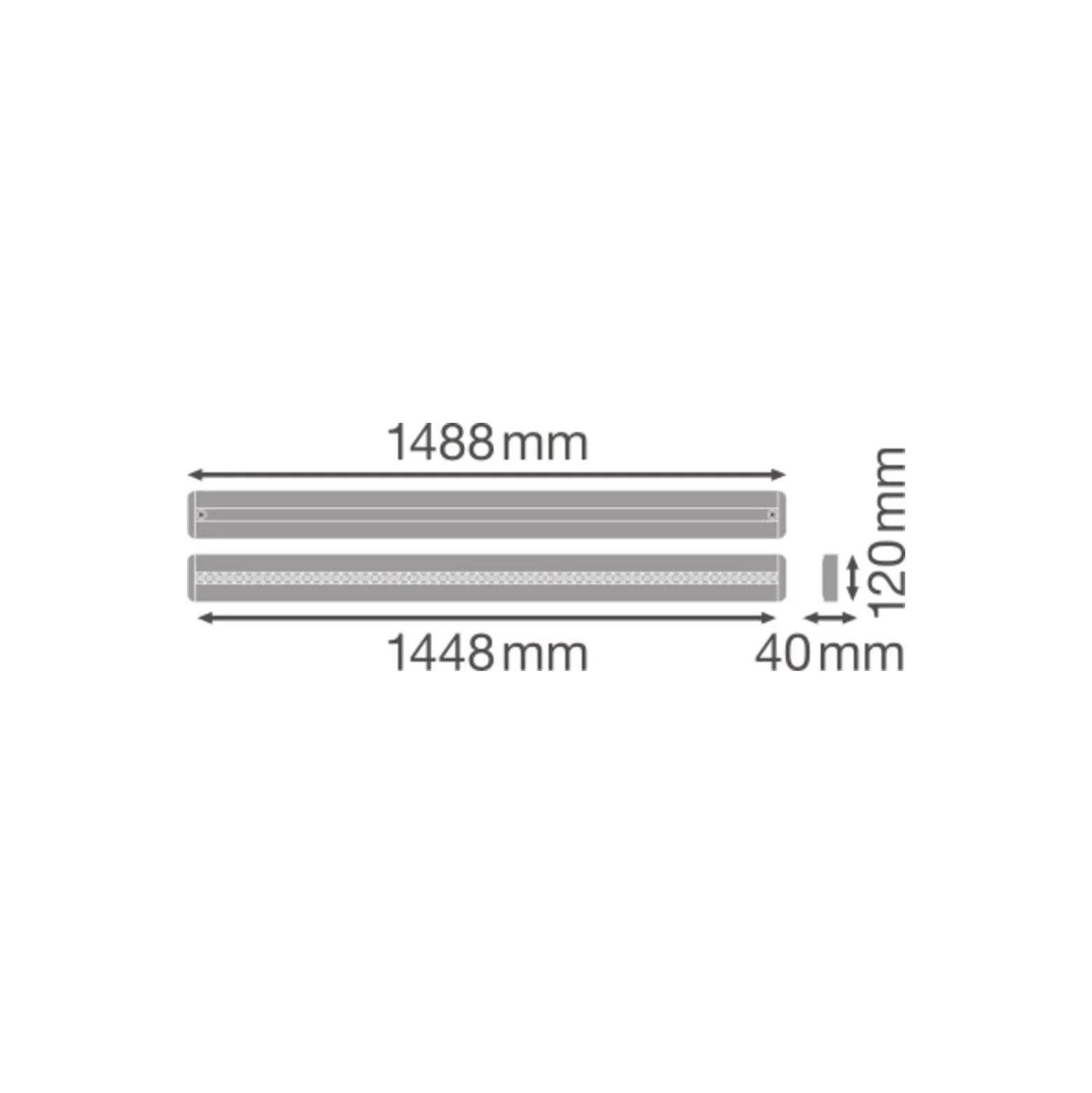 Ledvance LED Pendellampa Linear IndiviLED 25W 2800lm - 840 Kallvit | 150x12cm - UGR <16 - Dali Dimbar