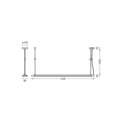 Ledvance LED Pendellampa Office Line Slab Svart 40W 4100lm - 840 Kallvit | Dimbar