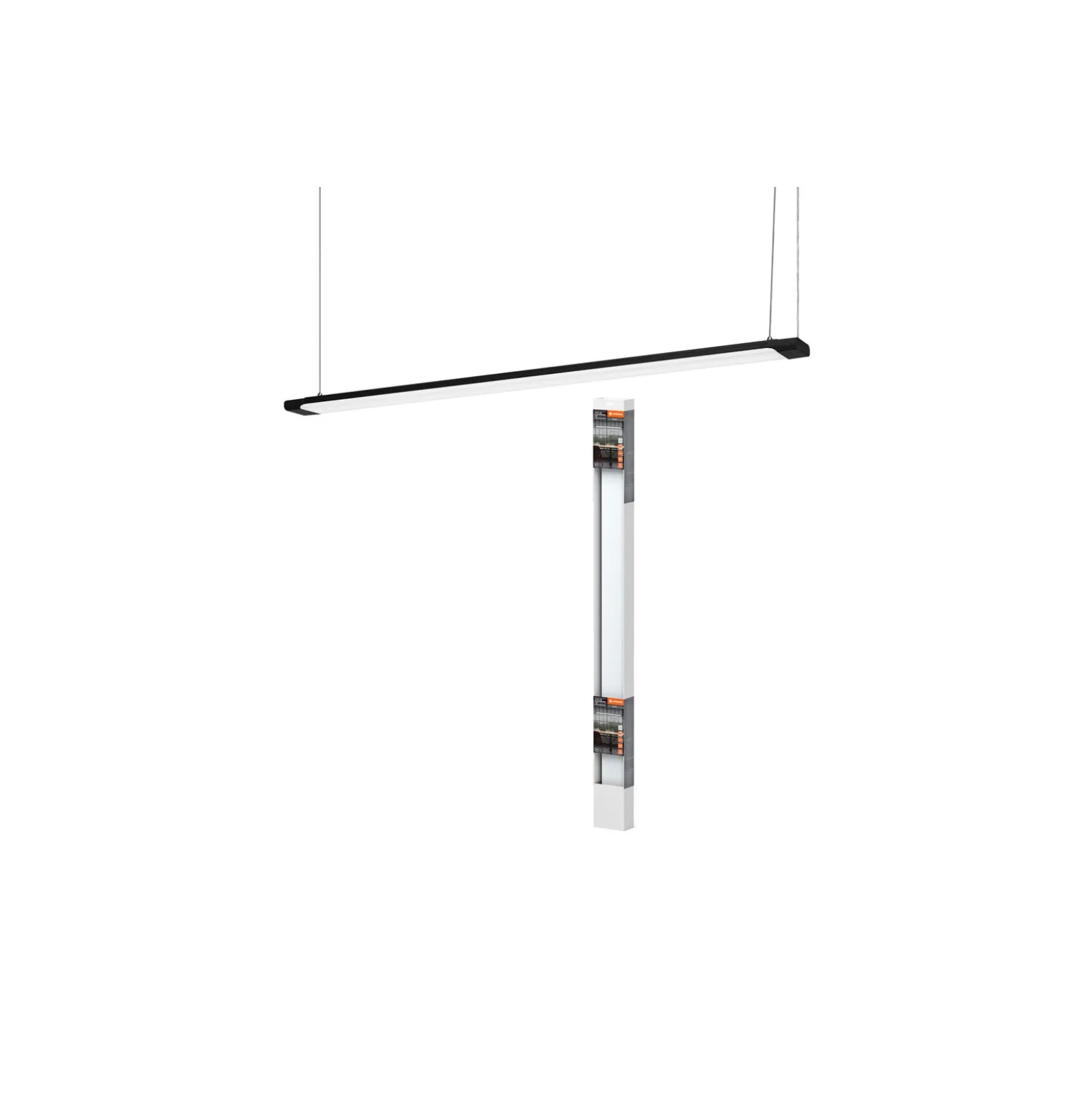 Ledvance LED Pendellampa Office Line Slab Svart 40W 4100lm - 840 Kallvit | Dimbar