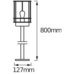 Ledvance LED Piedestallampa E27 Endura Classic Post Stål | 80cm