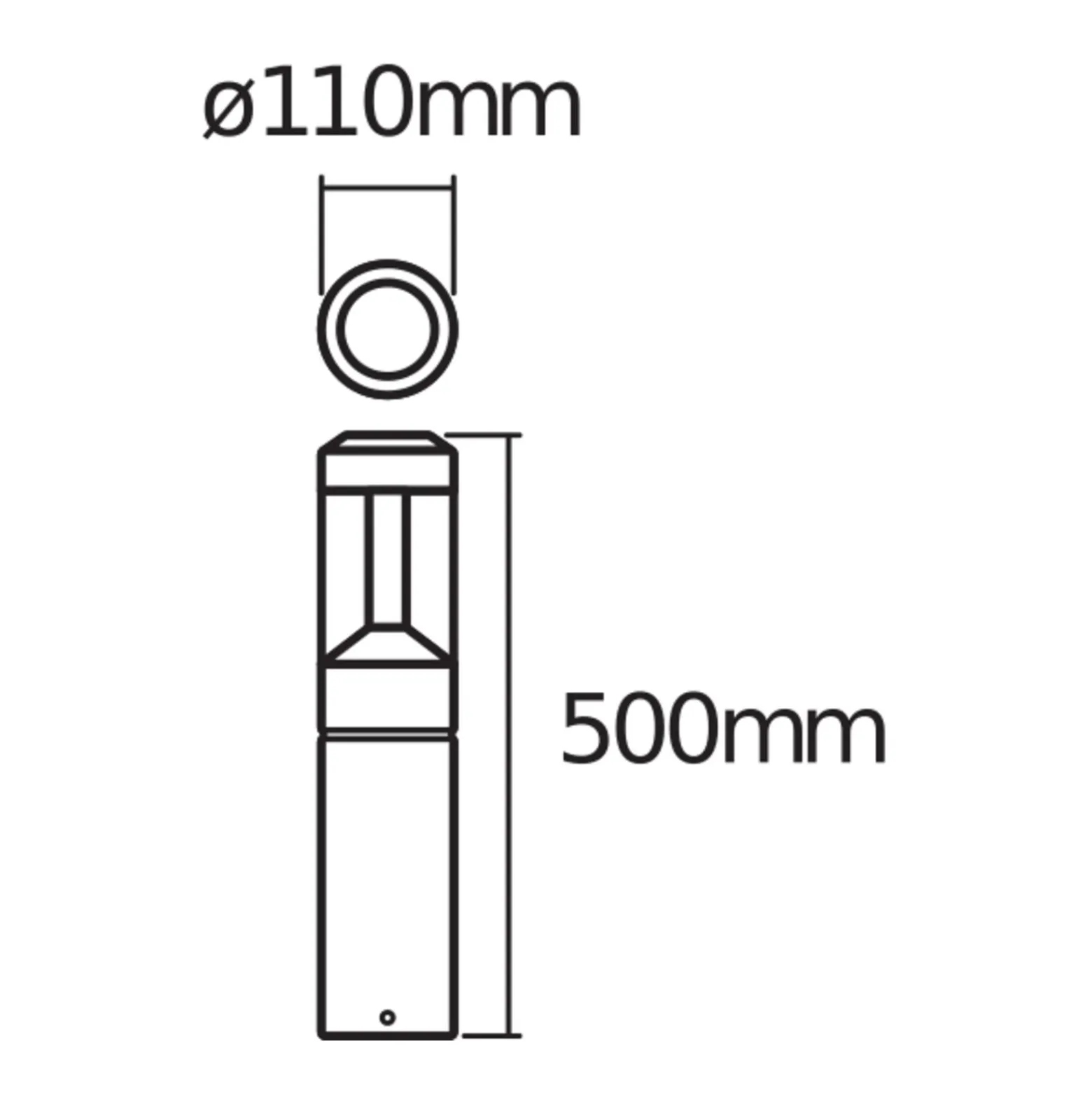 Ledvance LED Piedestallampa Endura Stil Lykta Modern Mörk Grå 12W 610lm - 830 Varm Vit | 50cm