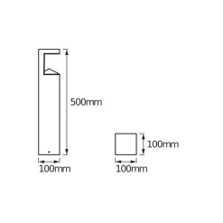 Ledvance LED Piedestallampa Endura Stil Pyramid Rostfritt Stål 9W 600lm - 830 Varm Vit | 50cm