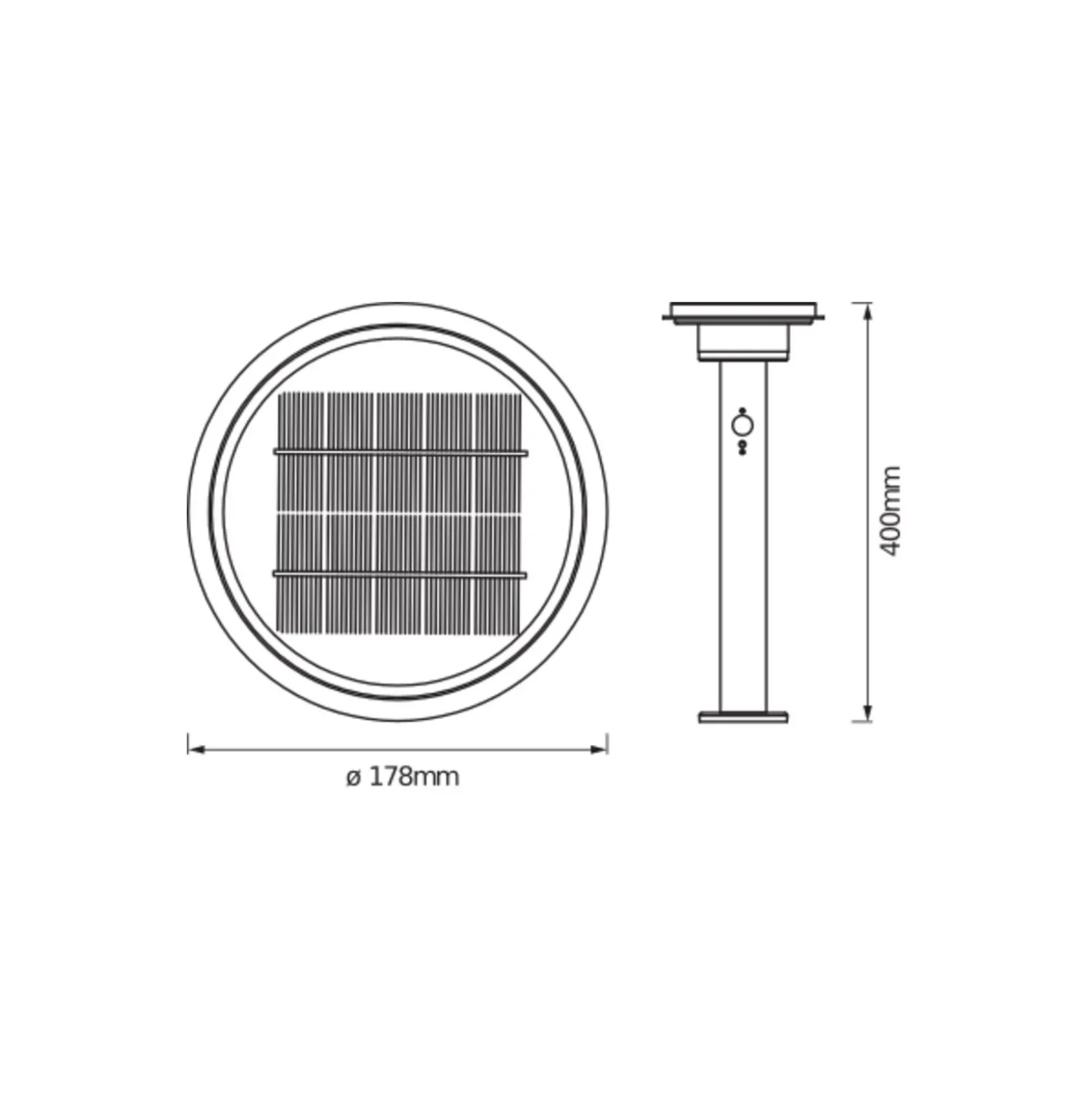 Ledvance LED Piedestallampa Endura Stil Dubbel Circle Stål 6W 400lm - 830 Varm Vit | Solar - Rörelse- och Ljussensor