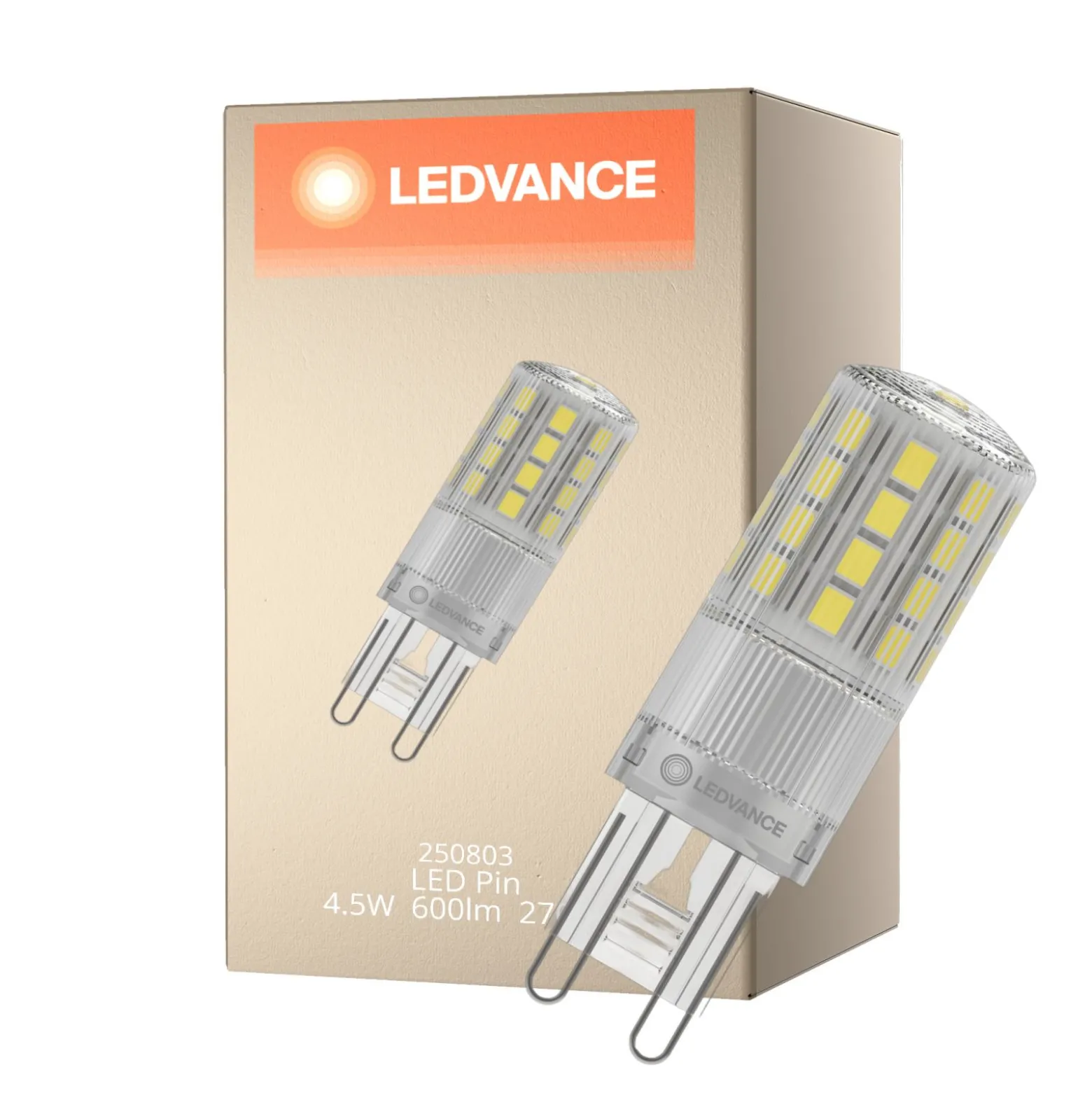 Ledvance LED Pin G9 Klar 4.5W 600lm - 827 Extra Varm Vit | Ersättare 48W