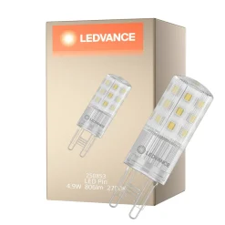 Ledvance LED Pin G9 Klar 4.9W 806lm - 827 Extra Varm Vit | Ersättare 60W
