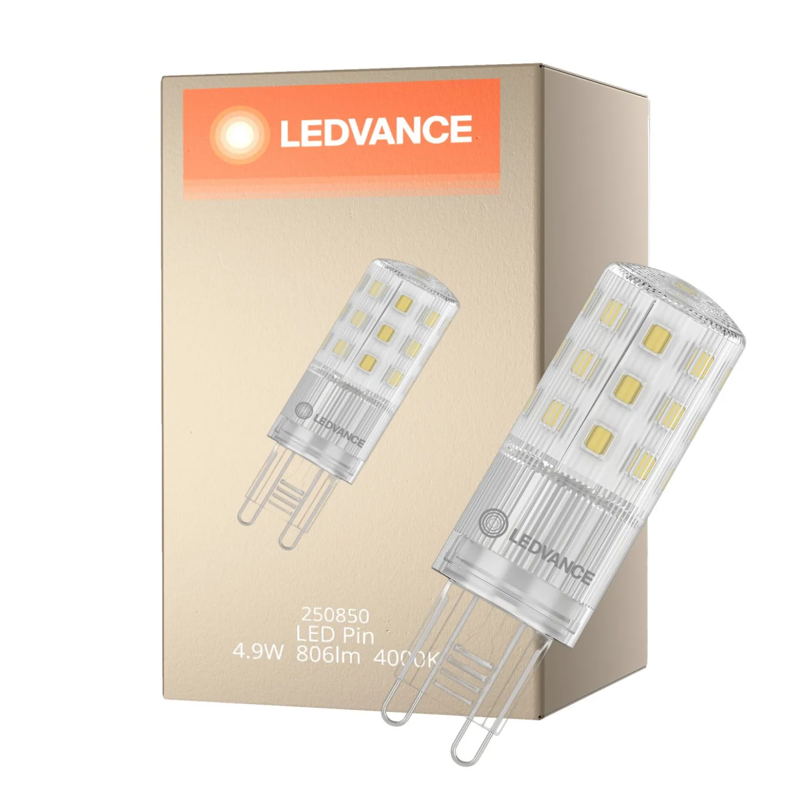 Ledvance LED Pin G9 Klar 4.9W 806lm - 840 Kallvit | Ersättare 60W