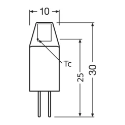 Ledvance LED Pin Micro 12V G4 Klar 1W 100lm - 827 Extra Varm Vit | Ersättare 10W