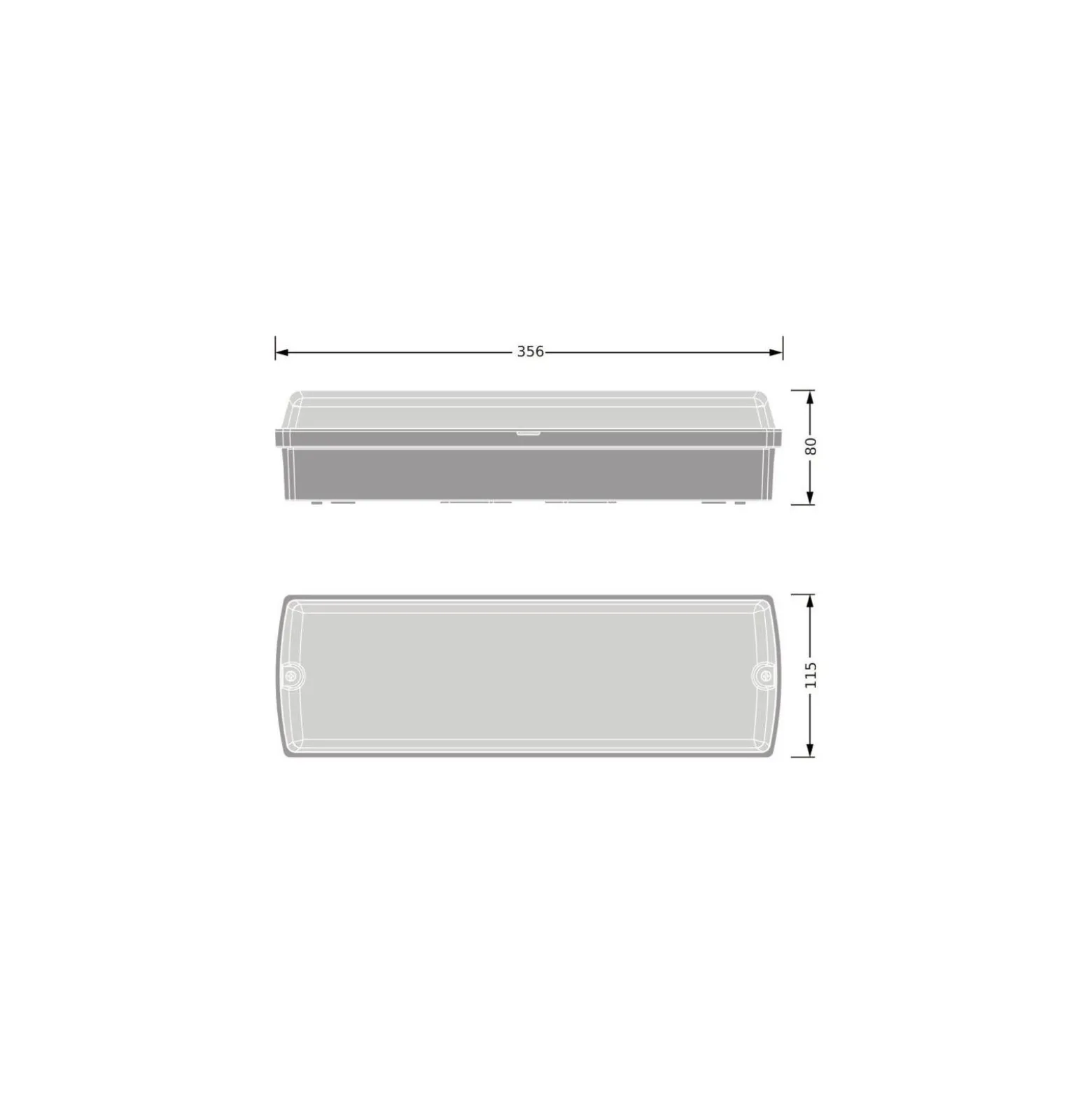Ledvance LED Plafond Compact Rektangulär Vit 8W 840lm - 830-840 CCT | IP65