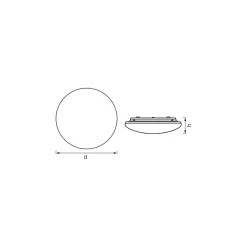 Ledvance LED Plafond Orbis Vit 25W 1800lm - 830 Varm Vit | 400mm - IP44 - Rörelsesensor