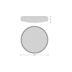 Ledvance LED Plafond Runda Svart 15W 2020lm - 830 Varm Vit | 312mm - IP65 - Dali Dimbar