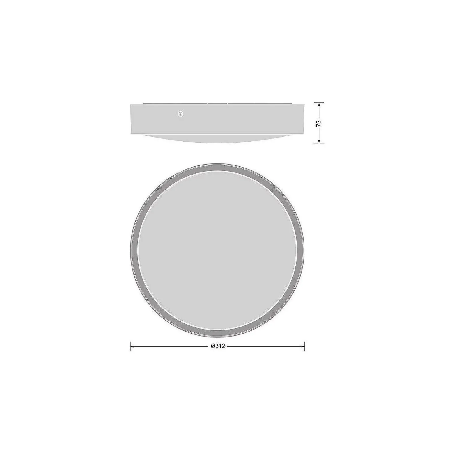 Ledvance LED Plafond Runda Vit 12.5-19.5W 1360-2230lm - 830-840 CCT | 312mm - IP65 - 3H Nöd