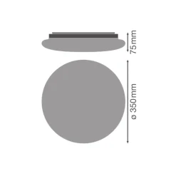 Ledvance LED Plafond Surface Cirkulär 18W 1440lm - 830-850 CCT | 350mm - IP44 - Med Rörelse- Och Ljussensor