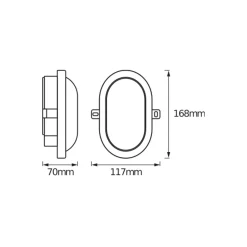 Ledvance LED Plafond Svart 6W - 840