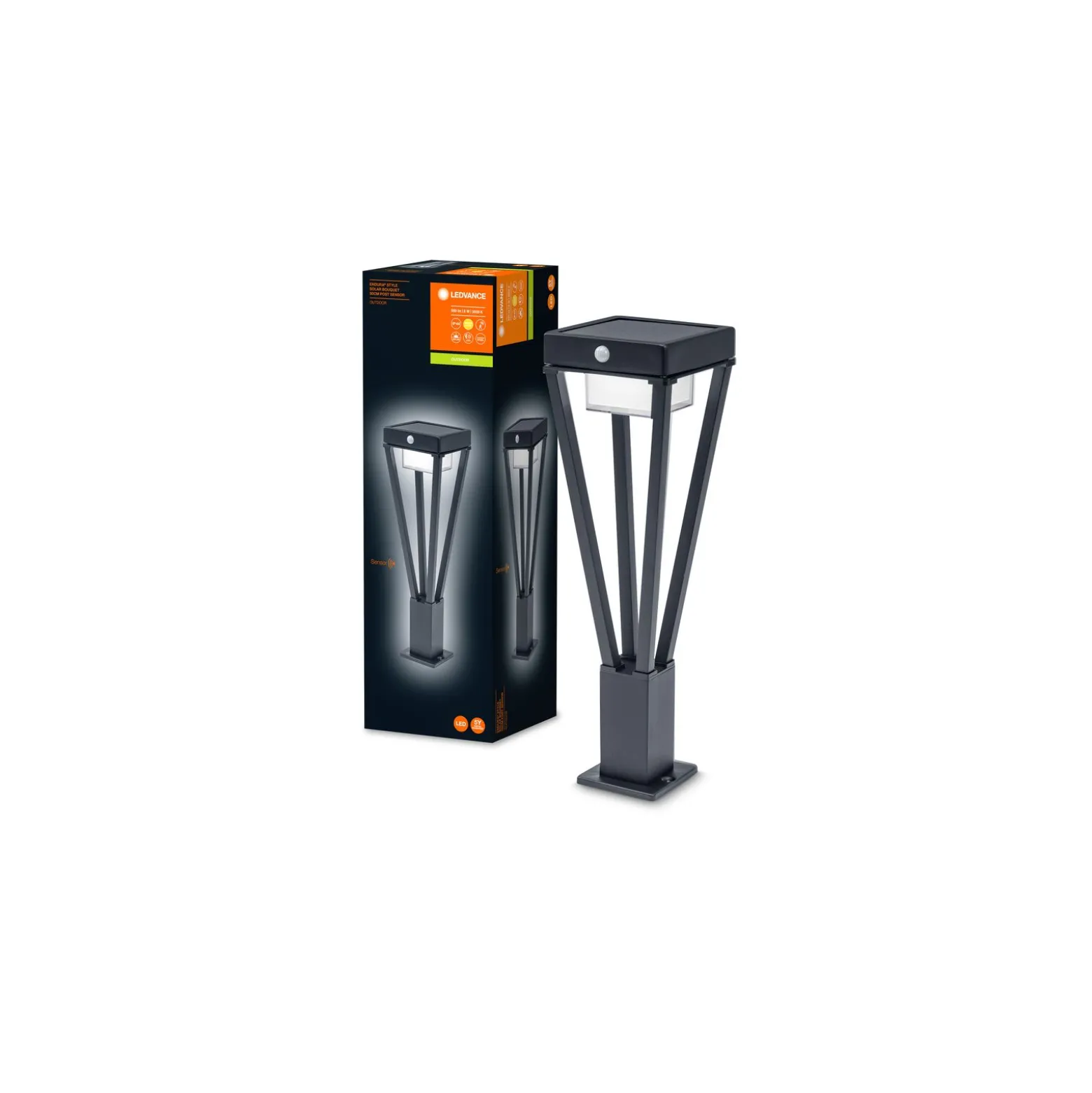 Ledvance LED Pollare Endura Stil Svart 6W 550lm - 830 Varm Vit | 50cm - IP44