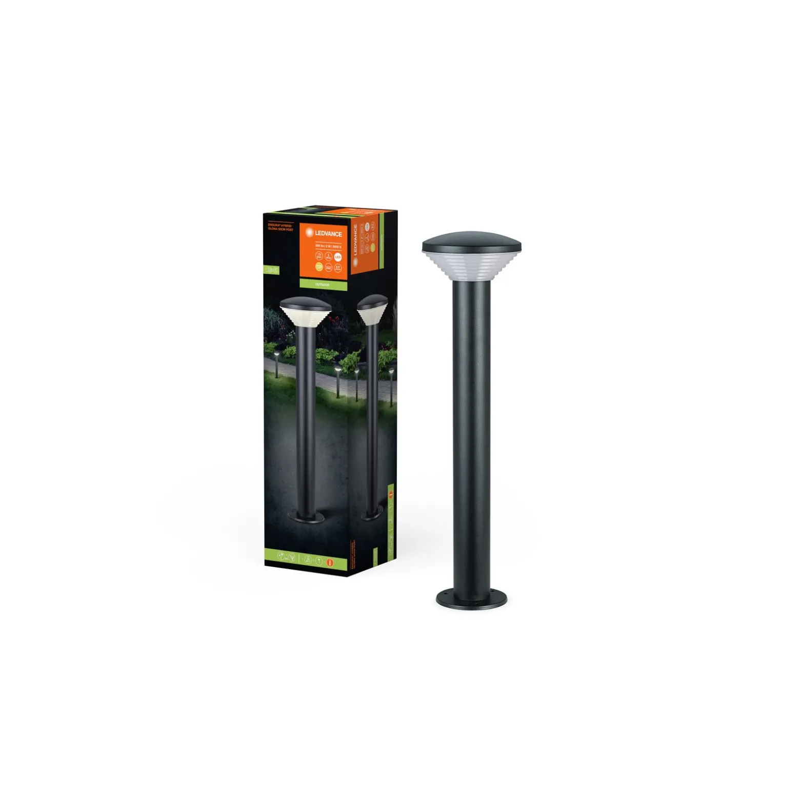 Ledvance LED Pollare Olona Grå 2W 140lm - 830 Varm Vit | 50cm - IP44