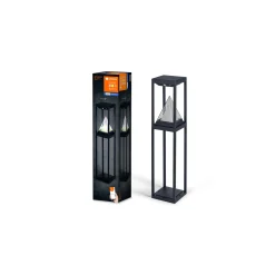 Ledvance LED Pollare Solar Alps Pathway Flerfärgad Svart 6W 400lm - 830 Varm Vit | 70cm - IP44 - RGBW