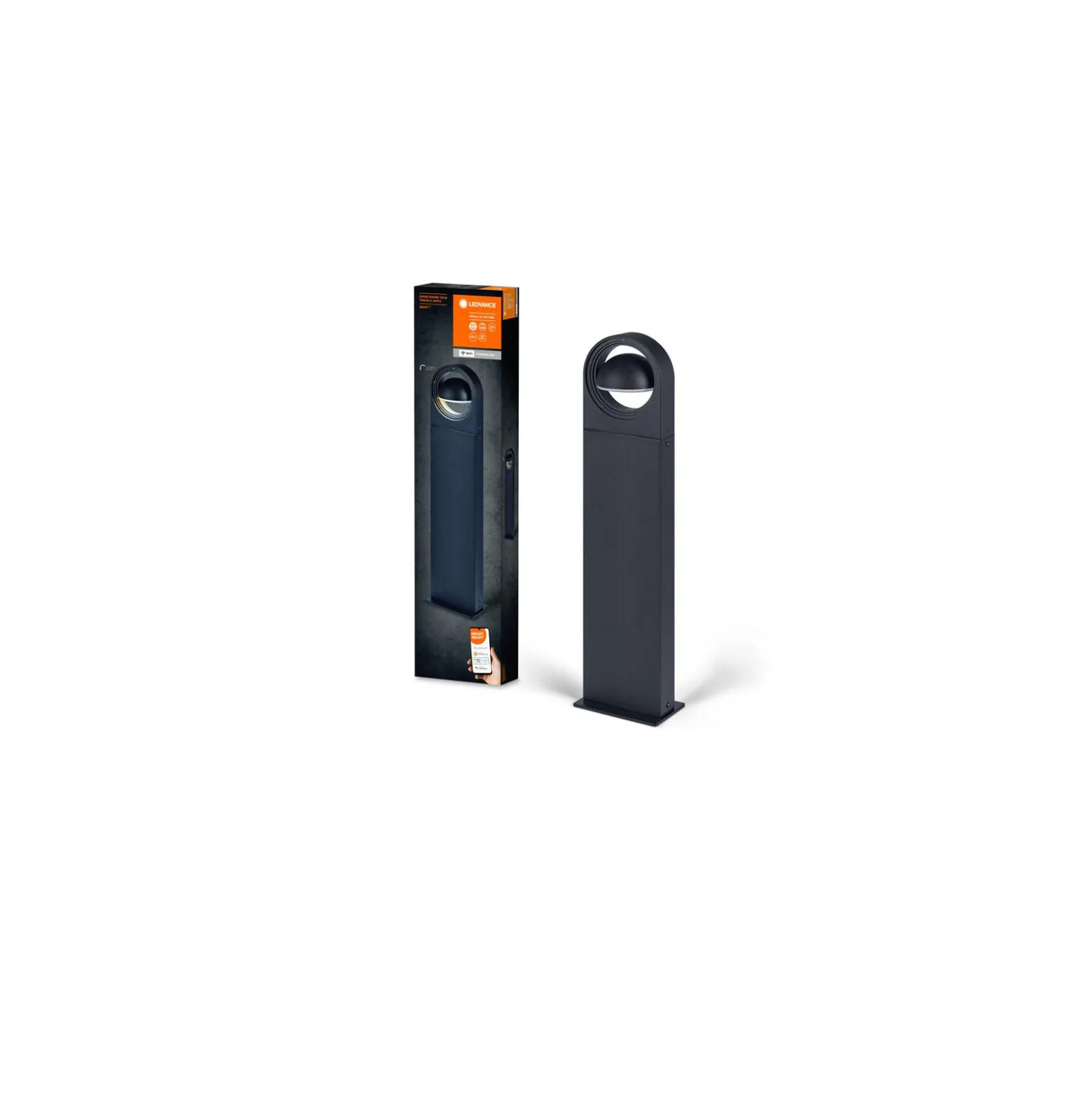 Ledvance LED Pollare Swing Svart 6W 350lm - 830-865 Justerbar Vit | 70cm - IP44 - RGBW