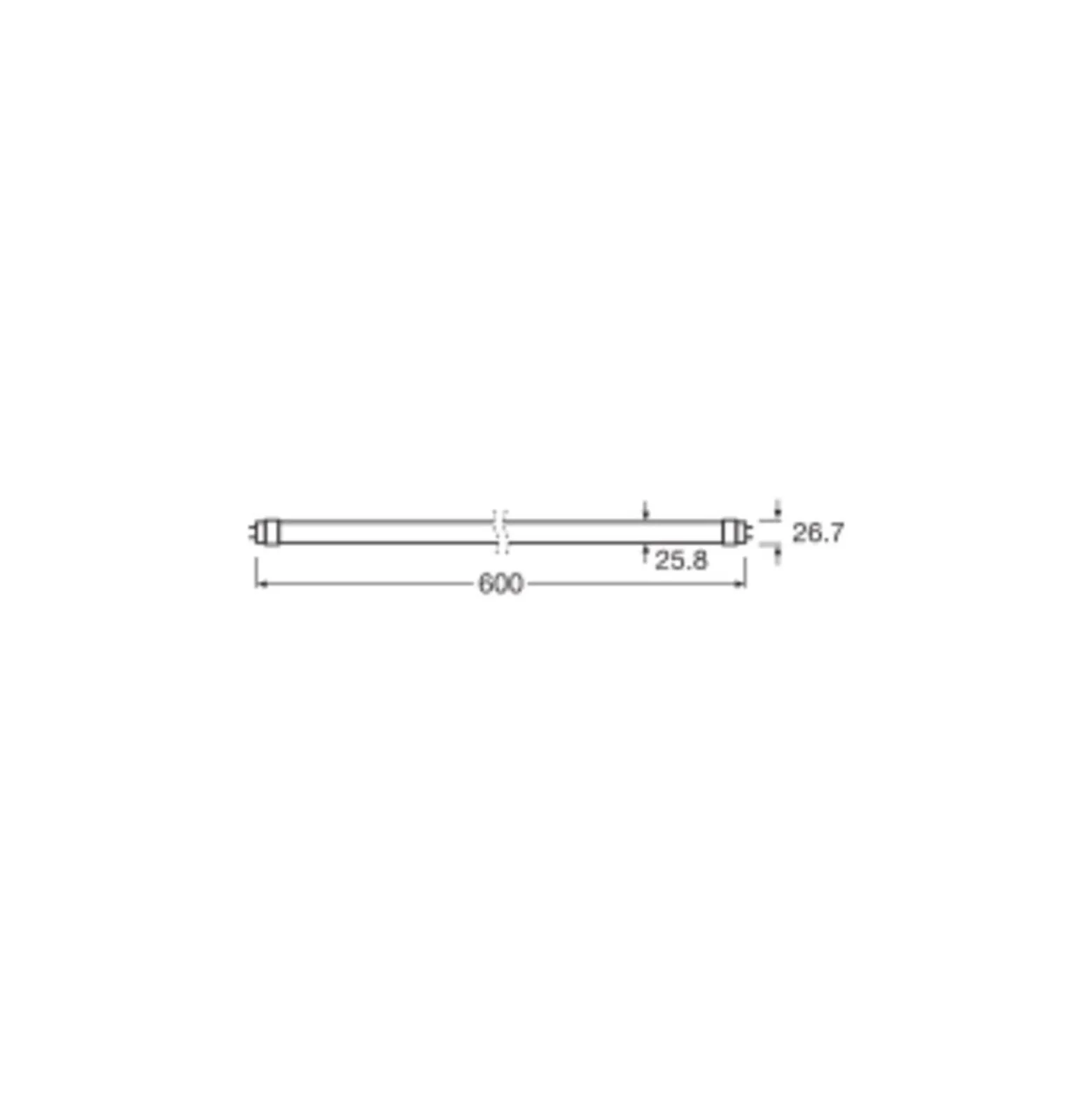 Ledvance LED Rör T8 Connected (EM/Mains) Output 6.8W 1100lm - 840 Kallvit | 60cm - Zigbee Dimbar - Ersättare 18W