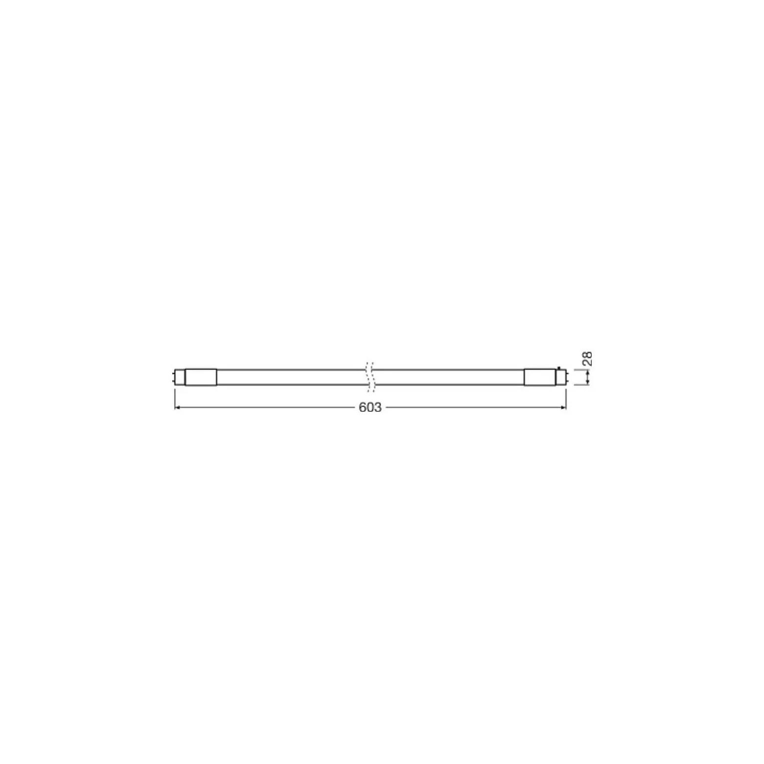 Ledvance LED Rör T8 (EM/Mains) Connected High Output 7.5W 1000lm - 830 Varm Vit | 60cm - Ersättare 18W