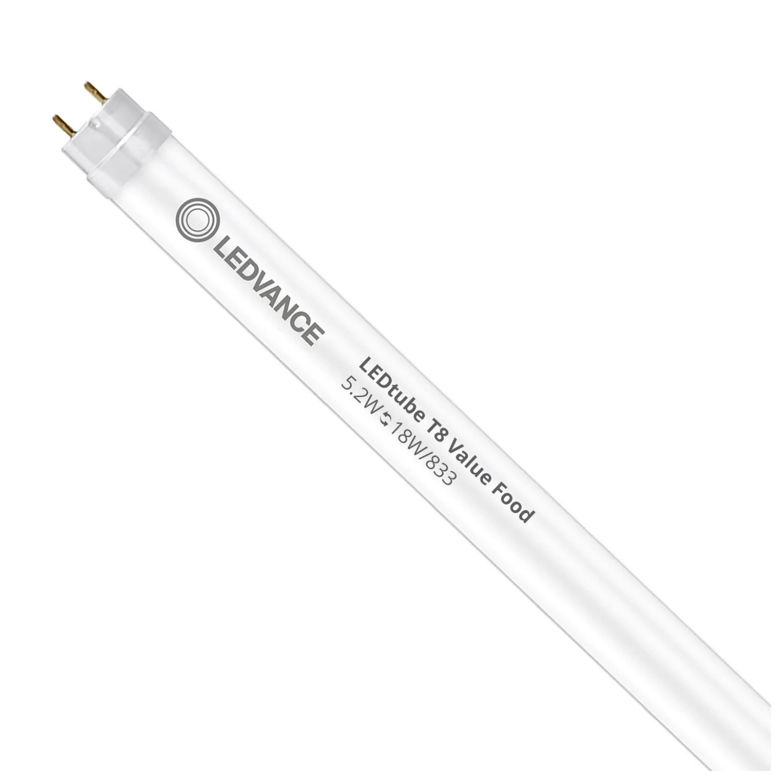 Ledvance LED Rör T8 Performance Food (EM/Mains) Standard Output 5.2W 500lm - 833 Varm Vit | 60cm - Ersättare 18W