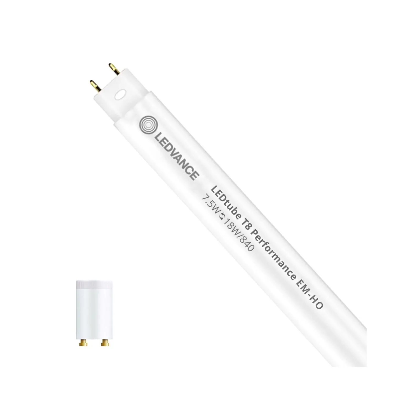 Ledvance LED Rör T8 Performance (EM/Mains) High Output 7.5W 1100lm - 840 Kallvit | 60cm - Dimbar - Ersättare 18W