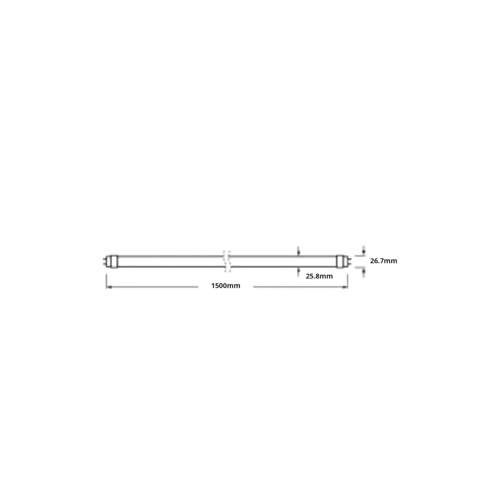Ledvance LED Rör T8 Superior (EM/Mains) Ultra Efficiency 16.7/22.1W 3100/4100lm - 865 Dagsljus | 150cm - Lumen Växla - Ersättare 58W