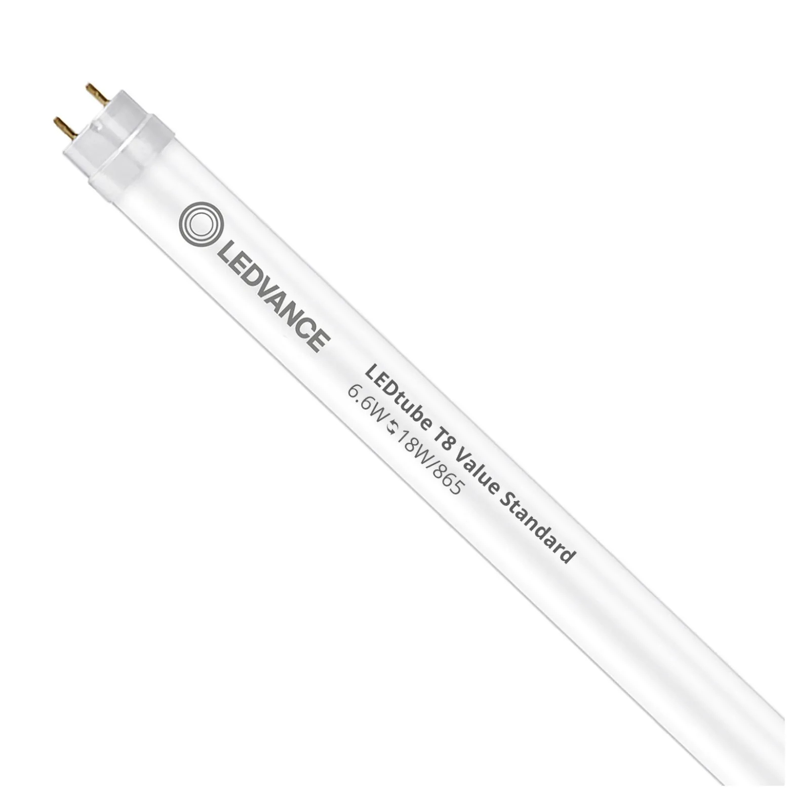 Ledvance LED Rör T8 Value (EM/Mains) Standard Output 6.6W 800lm - 865 Dagsljus | 60cm - Ersättare 18W