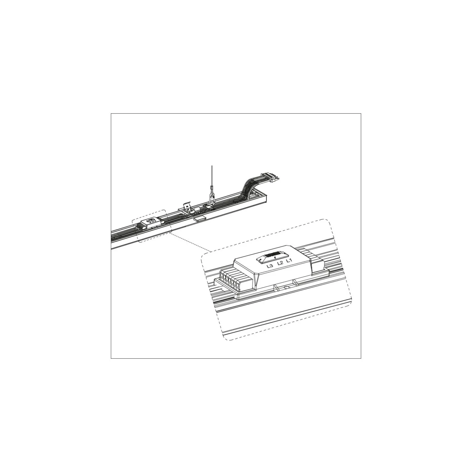 Ledvance LED Skensystem Trusys Universal Vit 75W 12750lm 100D - 840 Kallvit | Dali Dimbar - Ersättare 2x58W