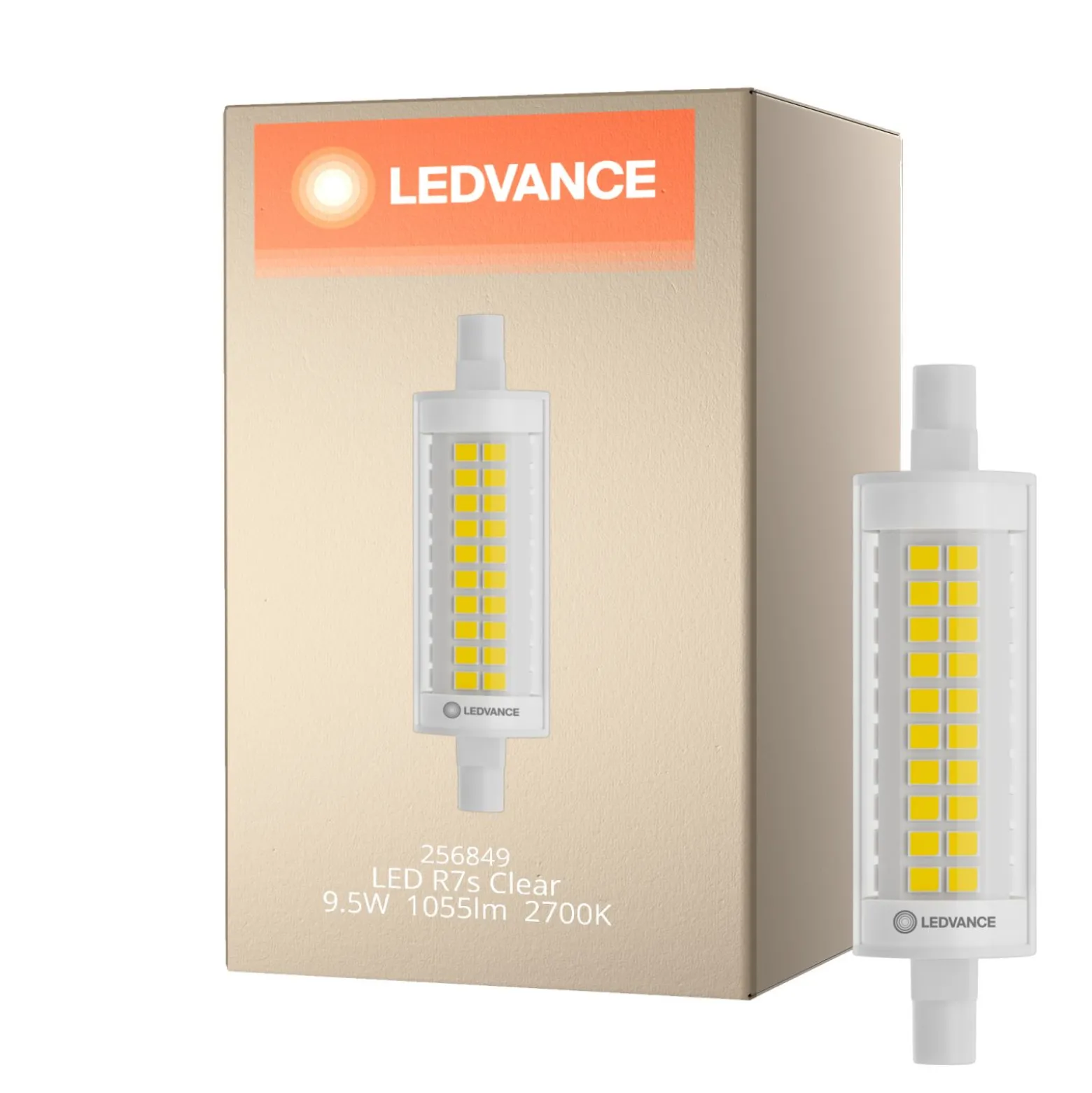 Ledvance LED Slim Line R7s 78mm 9.5W 1055lm - 827 Extra Varm Vit | Dimbar - Ersättare 75W